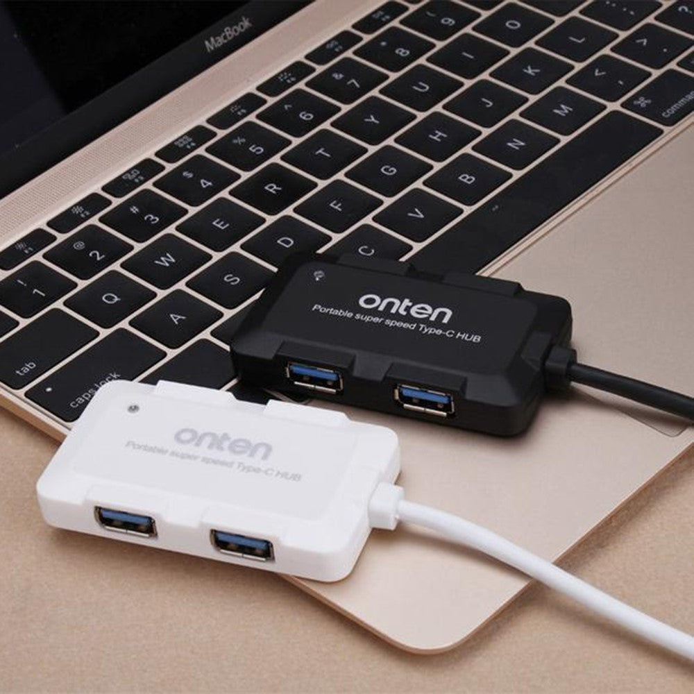 ONTEN 9102B 4 Port USB 3.0 HUB For Computer Type-C Splitter High Speed Data Transfer Adapter