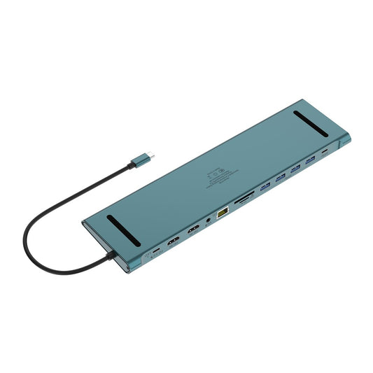 ONTEN 9199 12-in-1 USB-C Hub For Laptop Dual HDMI 4K Multi-Function Docking Station Ethernet SD Card Reader