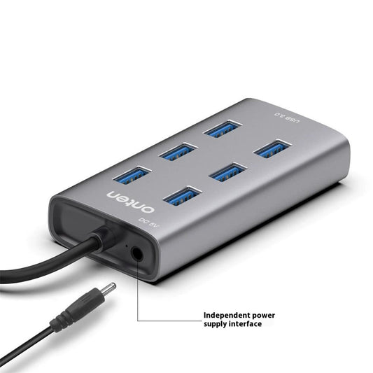 ONTEN 8108 Computer 7 Port USB 3.0 Hub Aluminum Alloy Multi USB Expansion Splitter