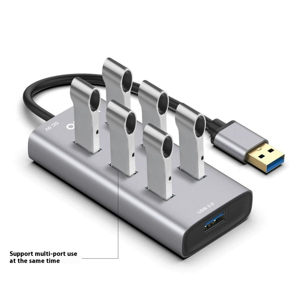 ONTEN 8108 Computer 7 Port USB 3.0 Hub Aluminum Alloy Multi USB Expansion Splitter