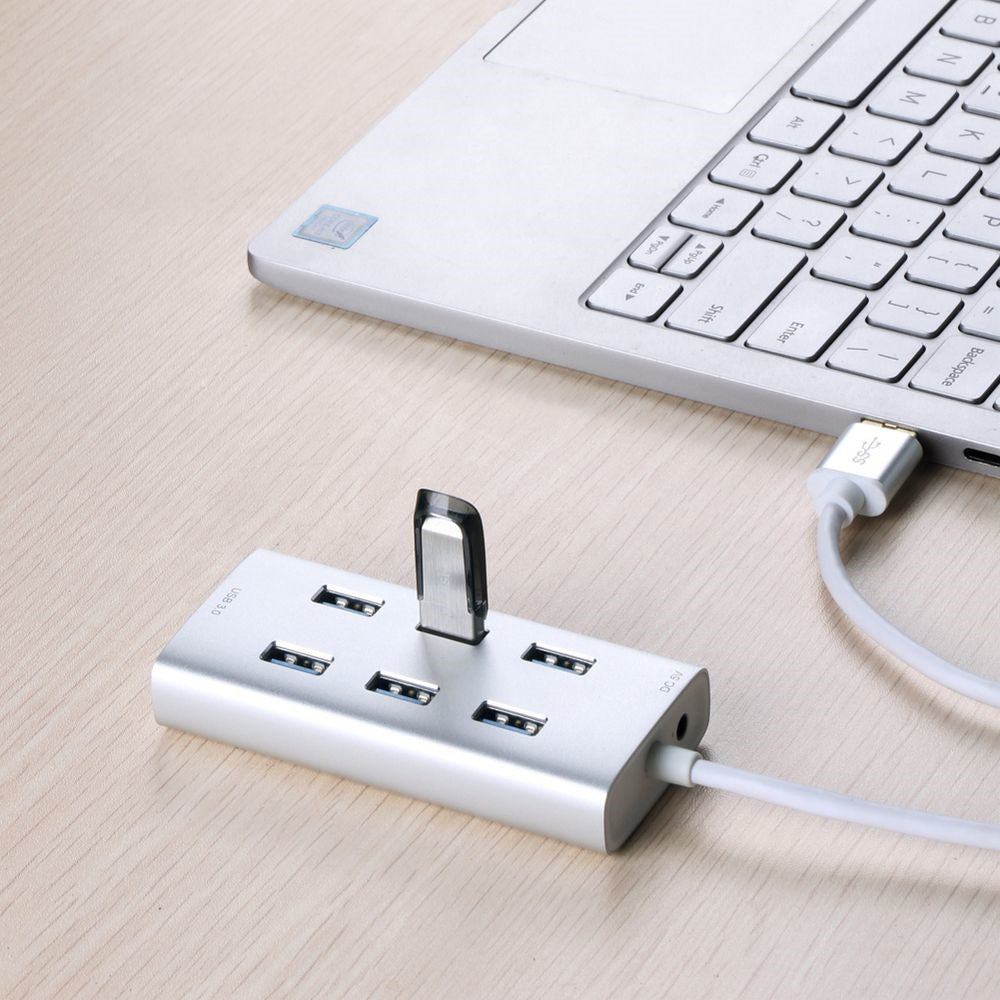ONTEN 8108 Computer 7 Port USB 3.0 Hub Aluminum Alloy Multi USB Expansion Splitter