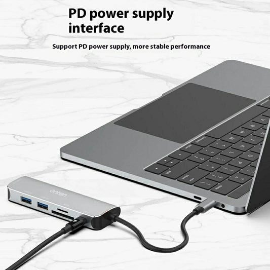 ONTEN 95116B 6 in 1 USB-C Hub 3 x USB3.0 + USB-C + SD / TF Slots Expansion Dock Adapter