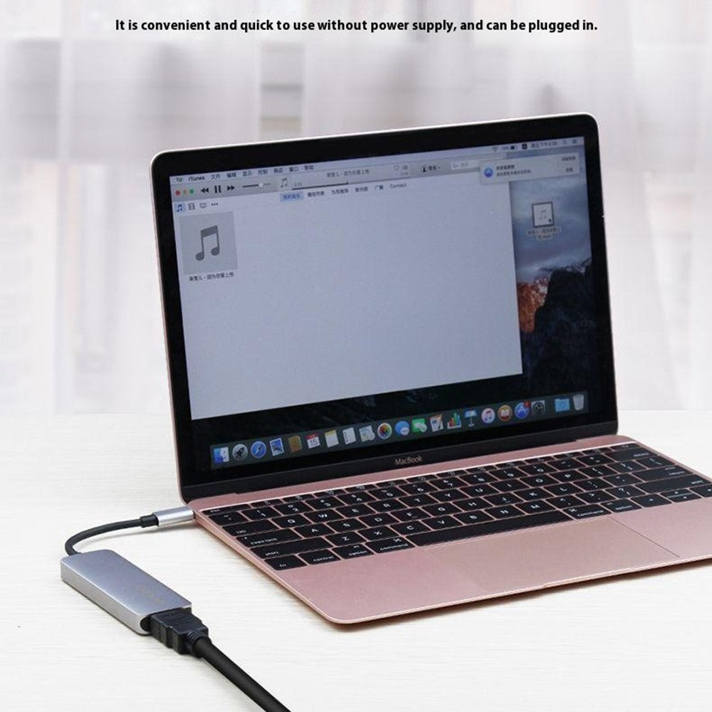 ONTEN OTN-9591 5 in 1 Multifunction USB-C Hub 4K HD 2xUSB 3.0 SD / TF Slots Aluminum Alloy Expansion Dock