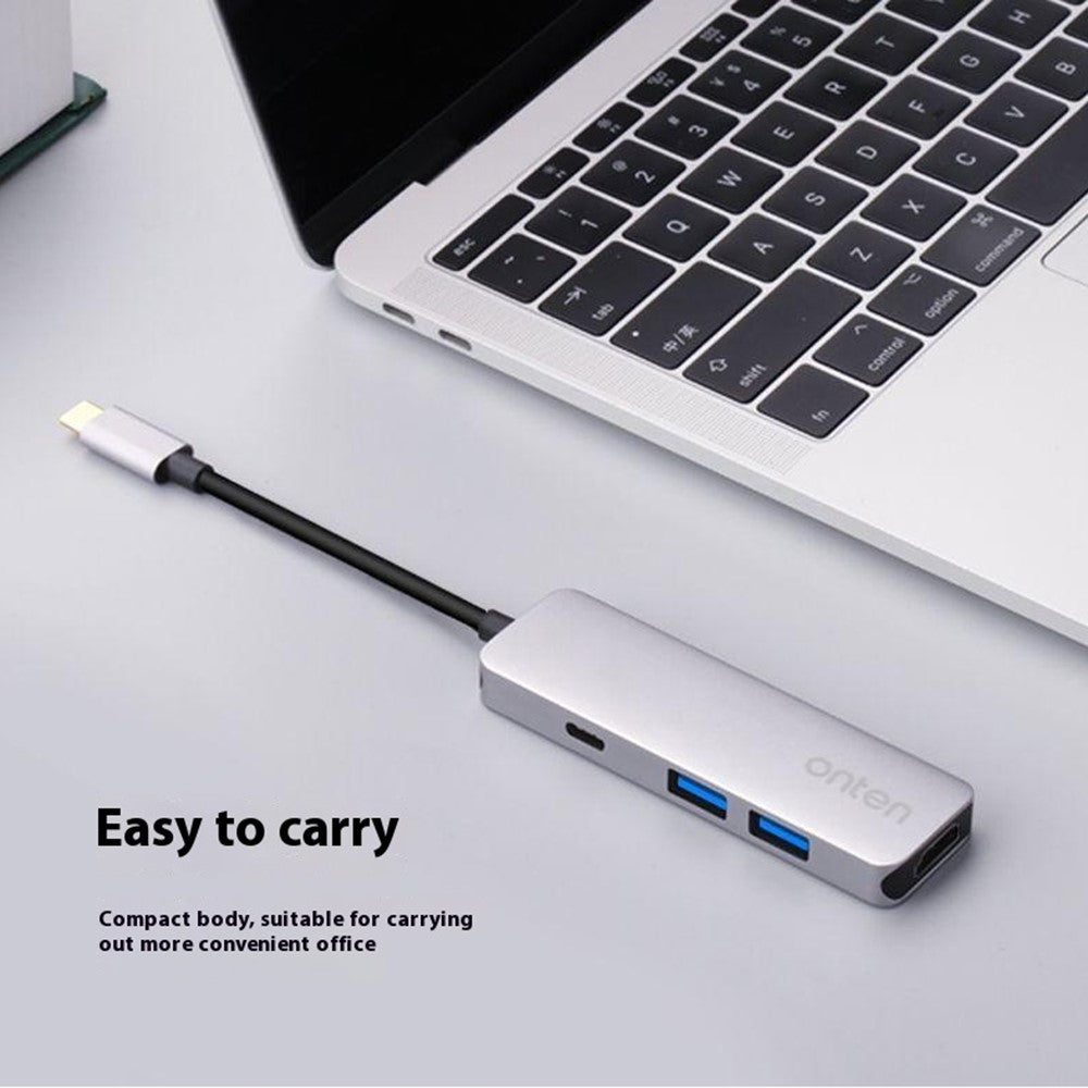 ONTEN OTN-9590 Multifunction Type-C Hub 4K 30Hz HD 2xUSB3.0 PD3.0 Charging Adapter