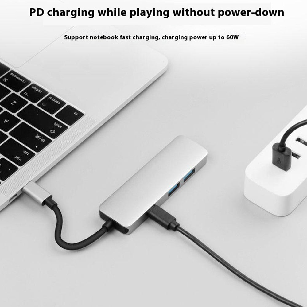 ONTEN OTN-9590 Multifunction Type-C Hub 4K 30Hz HD 2xUSB3.0 PD3.0 Charging Adapter