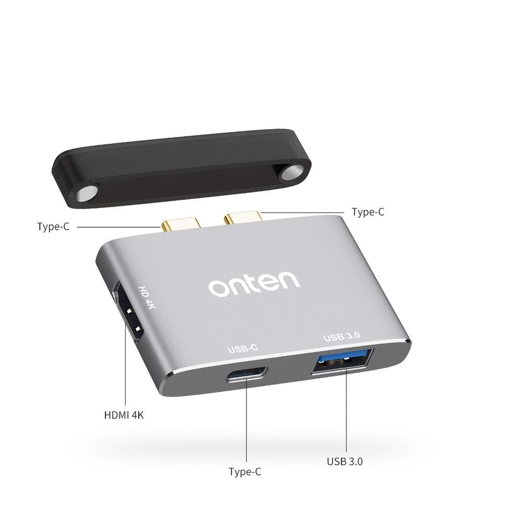 ONTEN 9177S For MacBook Type-C Hub PD3.0 Charging 4K HDMI Video Output USB 3.0 Expansion Dock