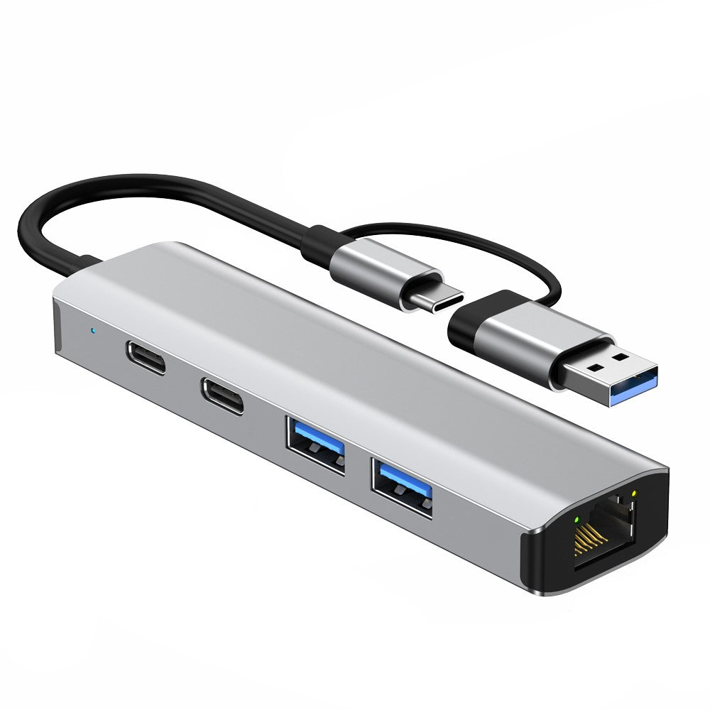 2503 USB / Type-C Hub Gigabit RJ45 2xUSB3.2 USB-C2.0 USB-C3.2 DC5V 6 in 1 Docking Station