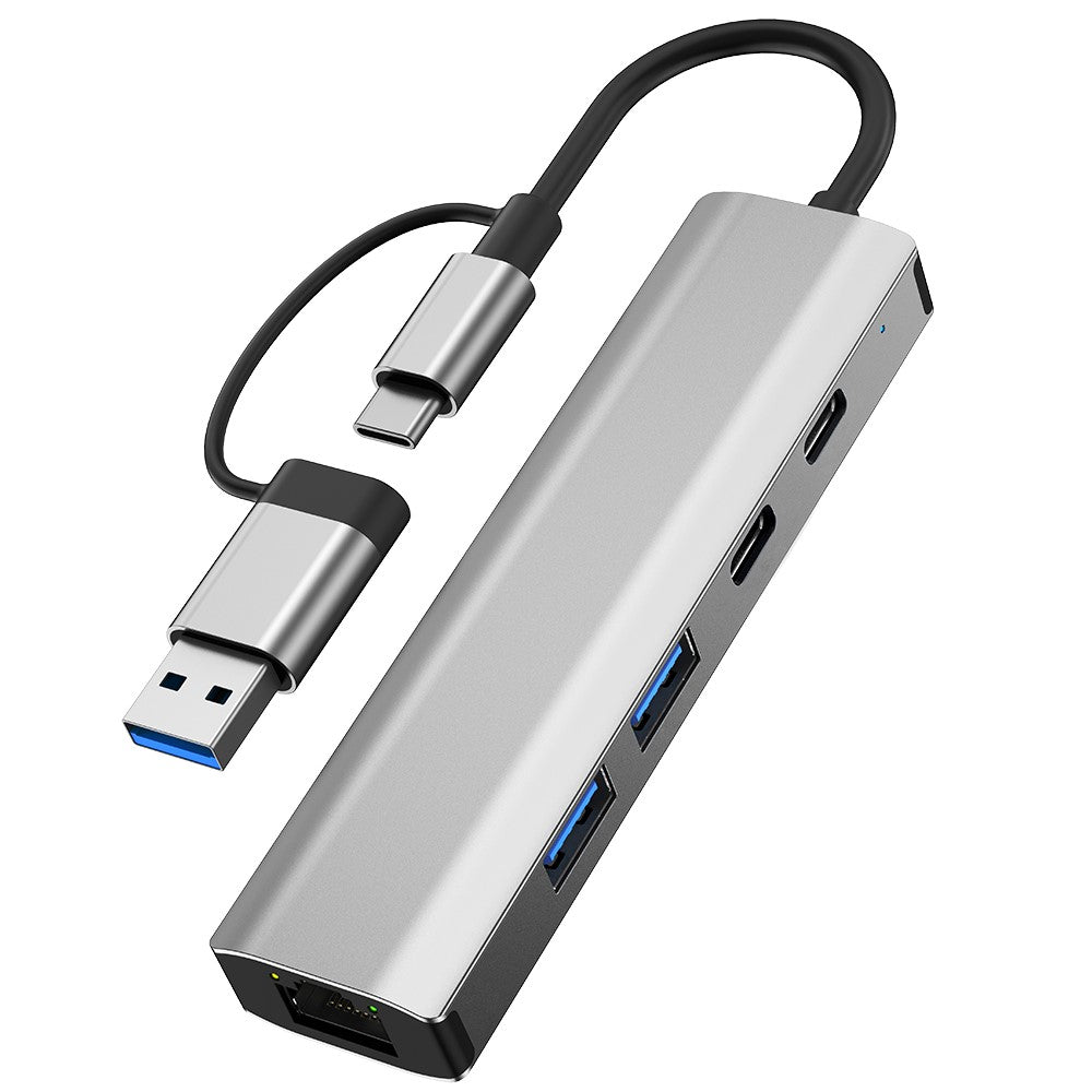 2503 USB / Type-C Hub Gigabit RJ45 2xUSB3.2 USB-C2.0 USB-C3.2 DC5V 6 in 1 Docking Station