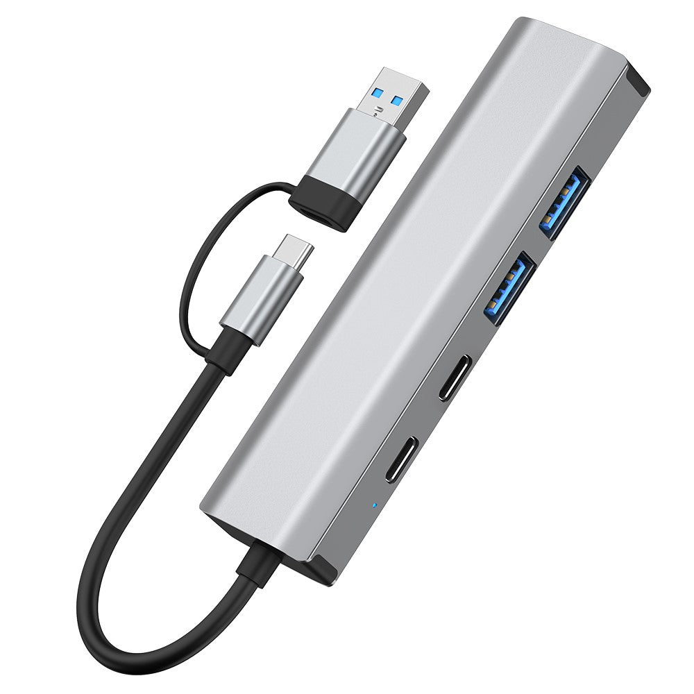 2503 USB / Type-C Hub Gigabit RJ45 2xUSB3.2 USB-C2.0 USB-C3.2 DC5V 6 in 1 Docking Station