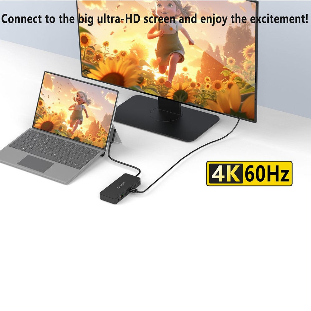 ONTEN SD13 Multifunction Docking Station for Microsoft Surface Pro / Go / Laptop HD Ethernet USB Expansion Hub