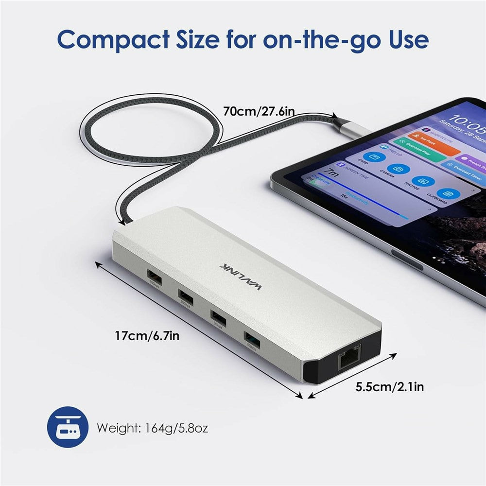 WAVLINK UMD309 10 in 1 USB-C Hub Dual HD 100W PD 10Gbps USB-A USB-C Docking Station