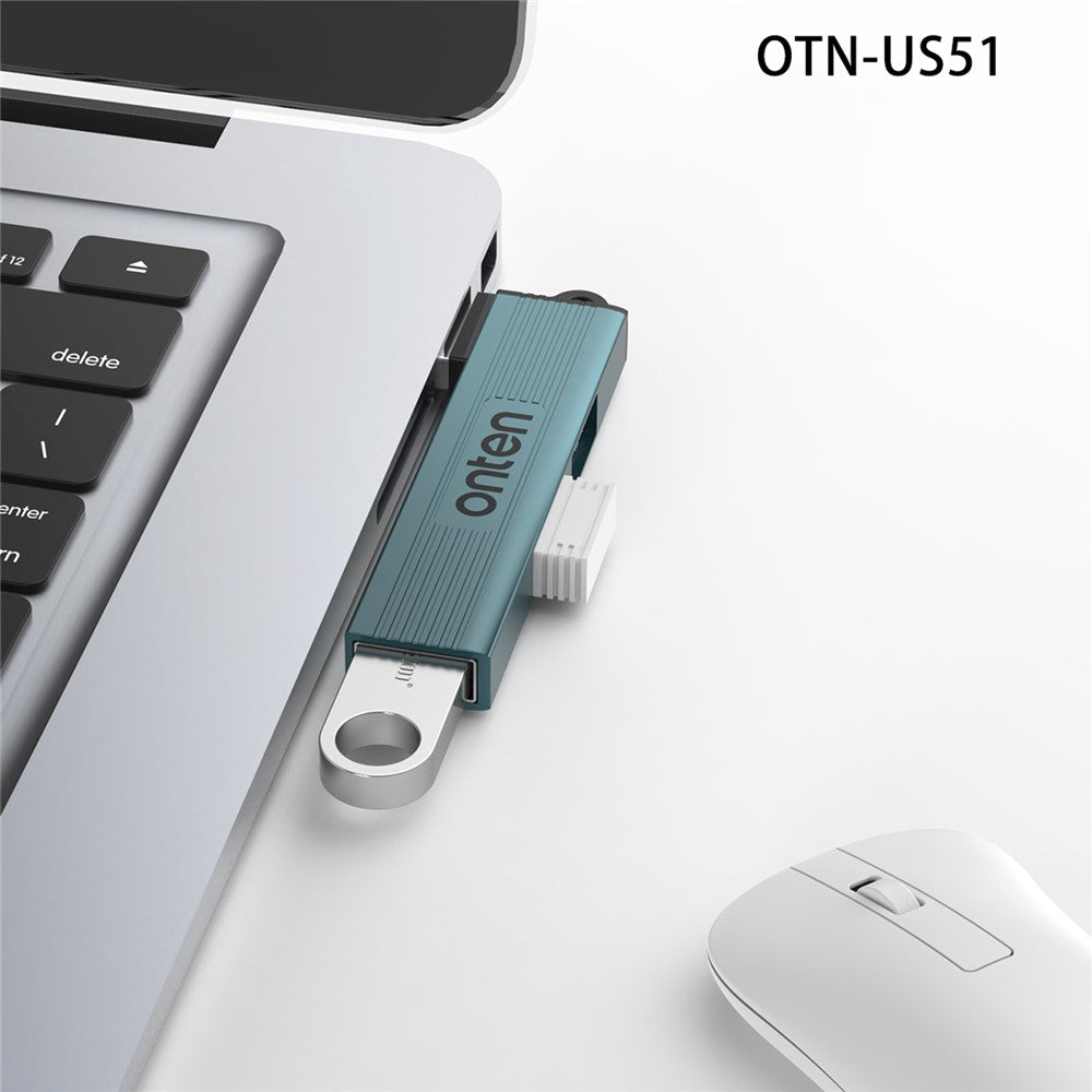 ONTEN OTN-US51 USB-A to 2xUSB 2.0 + USB3.0 Hub High Speed Data Transfer Aluminum Alloy Adapter