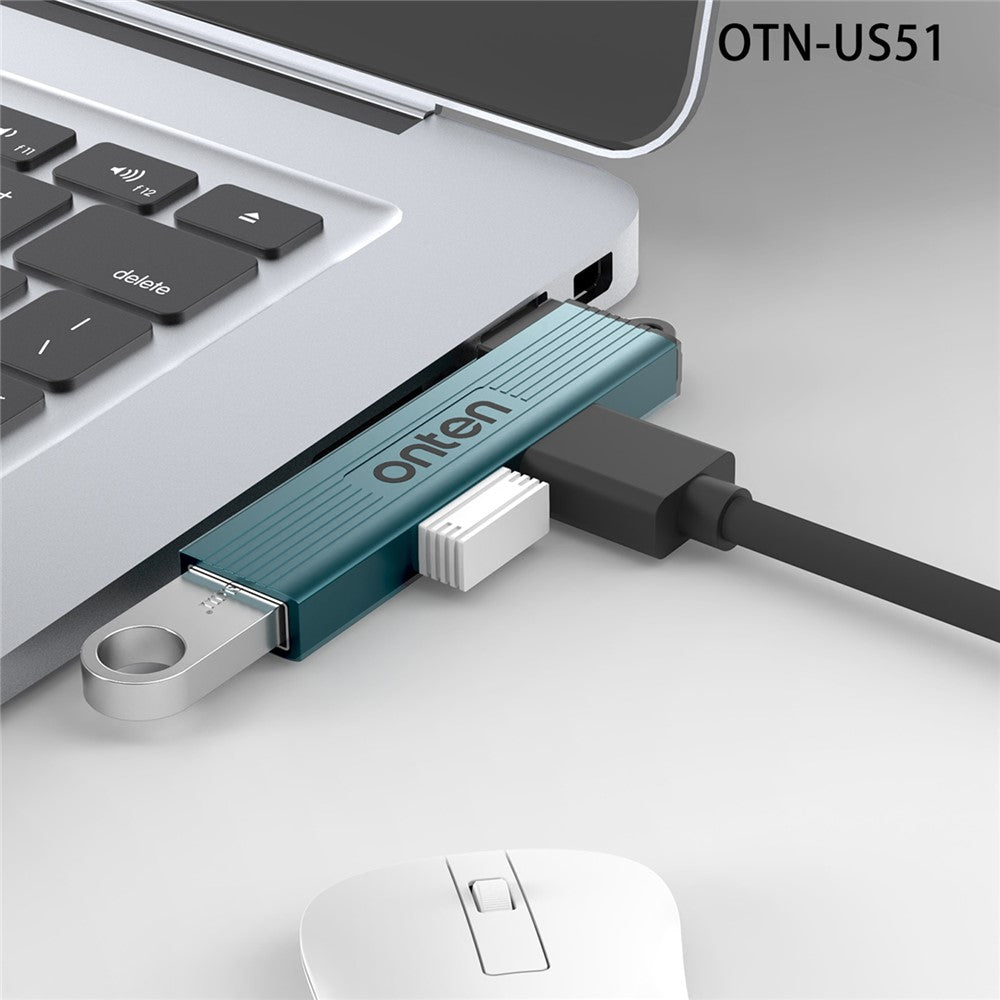 ONTEN OTN-US51 USB-A to 2xUSB 2.0 + USB3.0 Hub High Speed Data Transfer Aluminum Alloy Adapter