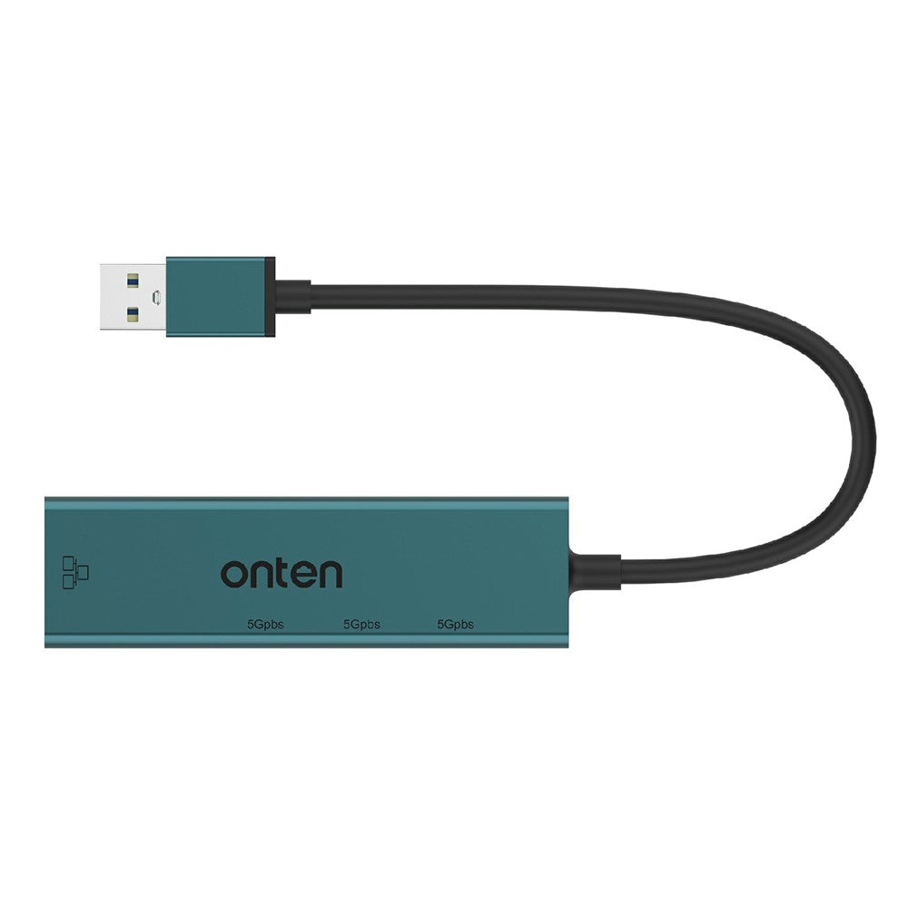 ONTEN 5221 4 in 1 USB Hub Ethernet Adapter 100Mbps Network Card 3xUSB 3.0 Expansion Dock