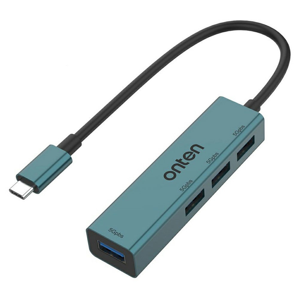 ONTEN 9596 4 Ports USB 3.0 Expansion Hub 5Gbps Data Transfer Type C to USB Splitter