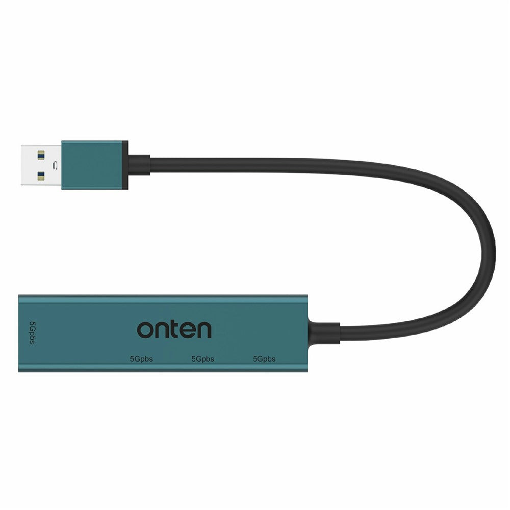 ONTEN 5222 4 in 1 USB Hub Aluminum Alloy 5Gbps Data Transfer 4xUSB 3.0 Splitter Adapter
