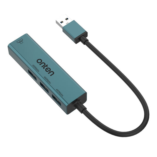 ONTEN 5226 4 in 1 USB Hub 100Mbps Network Card Ethernet Adapter 3 Port USB 2.0 Extension Dock