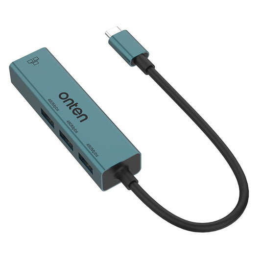 ONTEN 95226 Type-C to RJ45 + 3xUSB2.0 Ethernet Adapter USB Hub 4 in 1 Docking Station