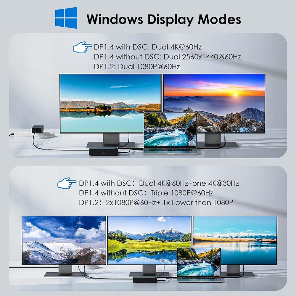 WAVLINK UMD23M 13 In 1 USB C Hub with 10Gbps M.2 Pcie / SATA SSD Enclosure Docking Station for Laptop Tablet