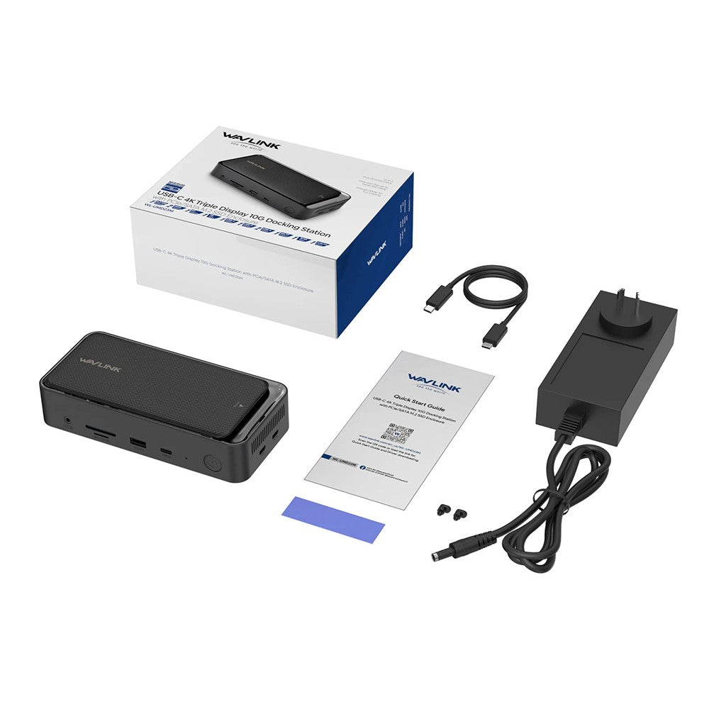 WAVLINK UMD23M 13 In 1 USB C Hub with 10Gbps M.2 Pcie / SATA SSD Enclosure Docking Station for Laptop Tablet