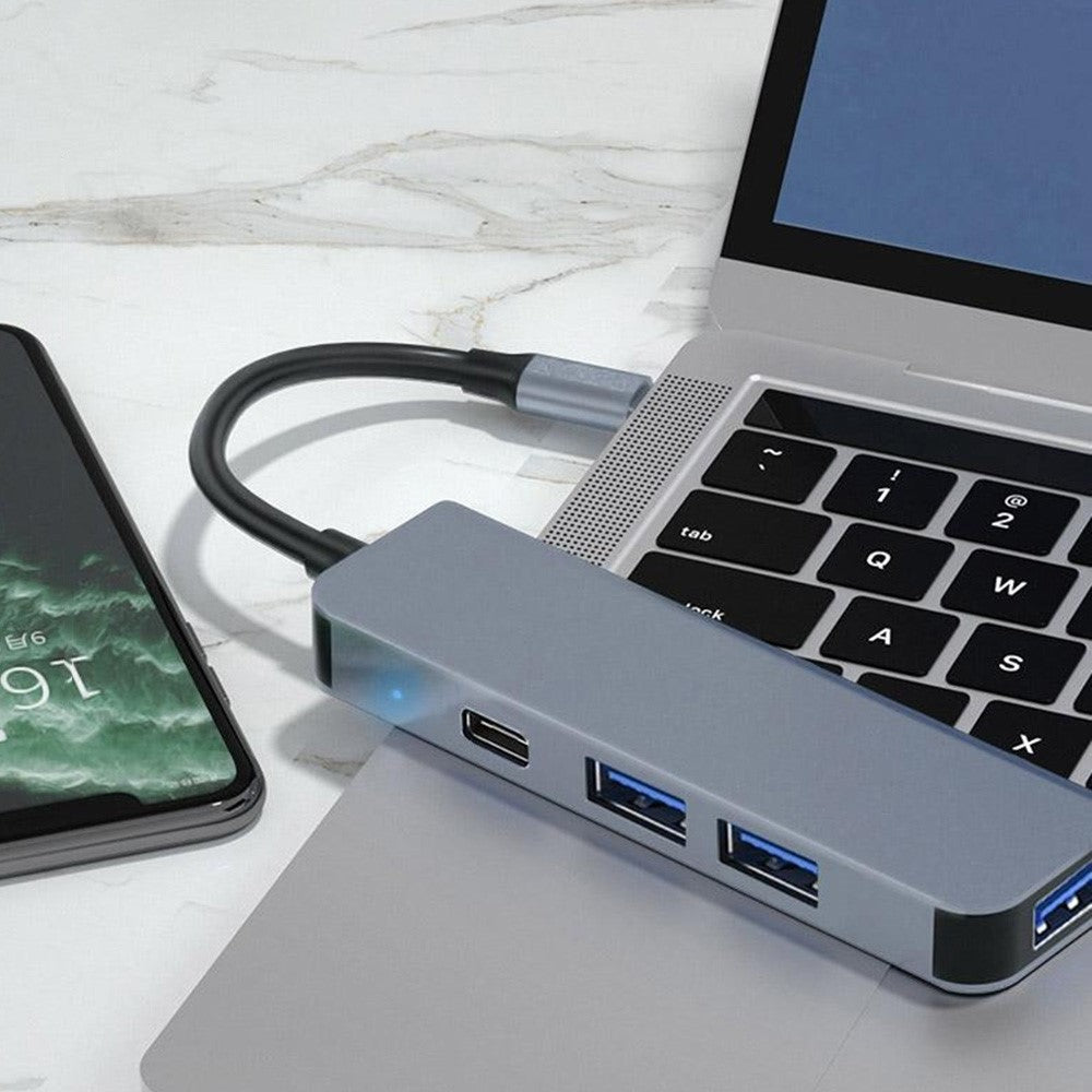 USB Type-C Dual Port Laptop PC Docking Station USB 3.0 Hub Multi-Port Splitter