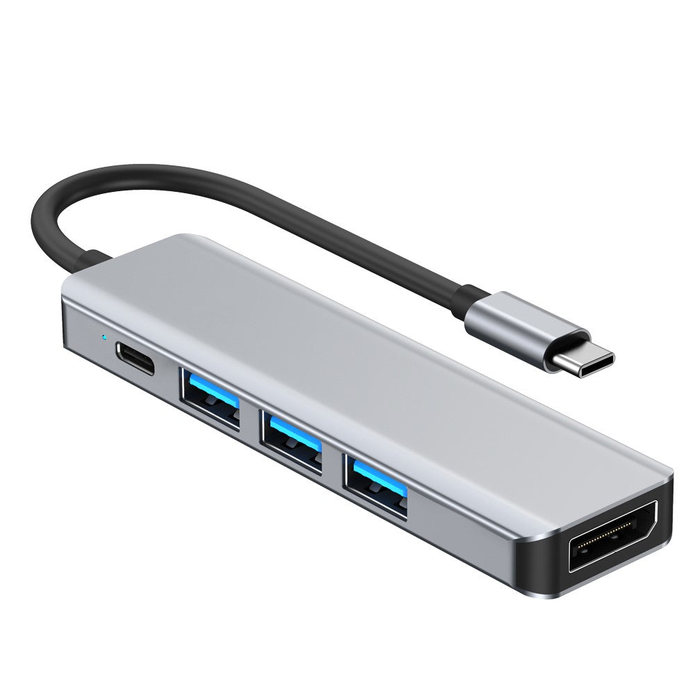 2421 Type-C 5 in 1 Laptop Expansion Hub 8K DP 100W PD Charging USB 2.0 Ports Adapter