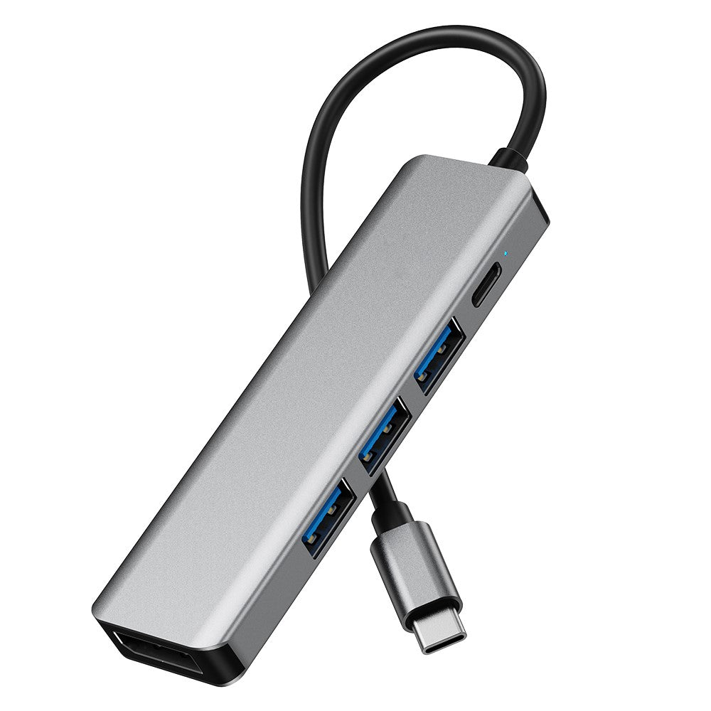 2421 Type-C 5 in 1 Laptop Expansion Hub 8K DP 100W PD Charging USB 2.0 Ports Adapter