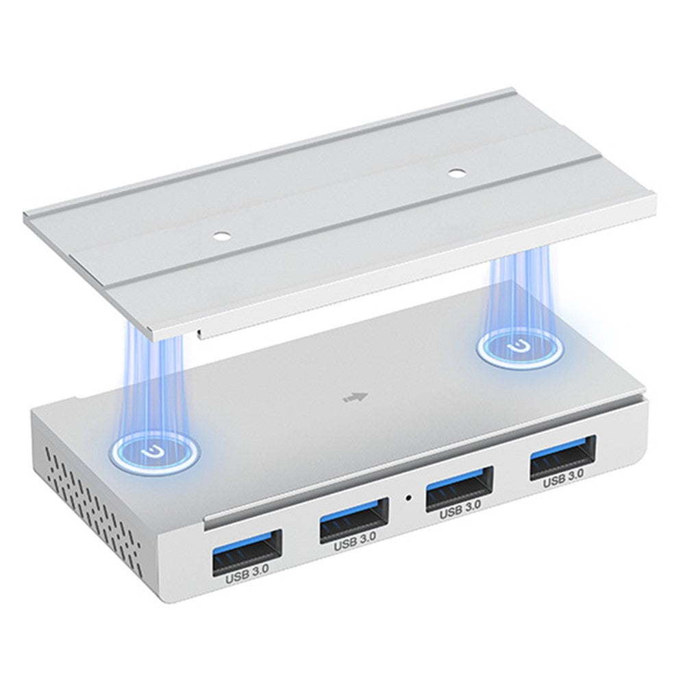 HST-4A-U3 USB Hub 4 Ports USB 3.0 Aluminum Alloy Magnetic Rail Extension Dock