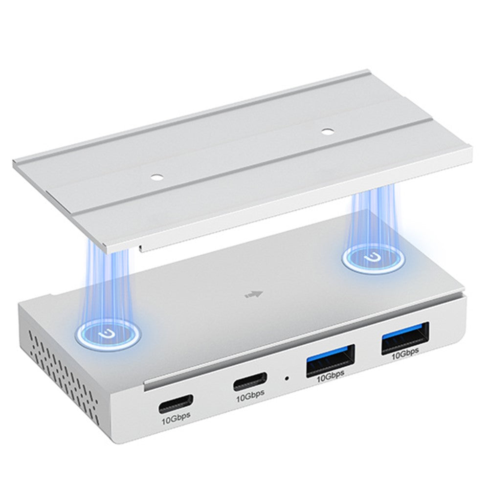 HST-2A2C USB Hub Magnetic Rail Expansion Dock 2 x USB3.2 + 2 x Type-C Splitter Adapter