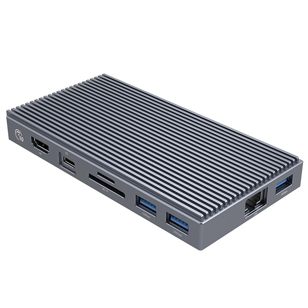 ORICO CDH-9N Multi-Port Docking Station Mini USB Hub with 10Gbps USB3.1/HD/Gigabit LAN/3.5mm Audio Jack for Laptop