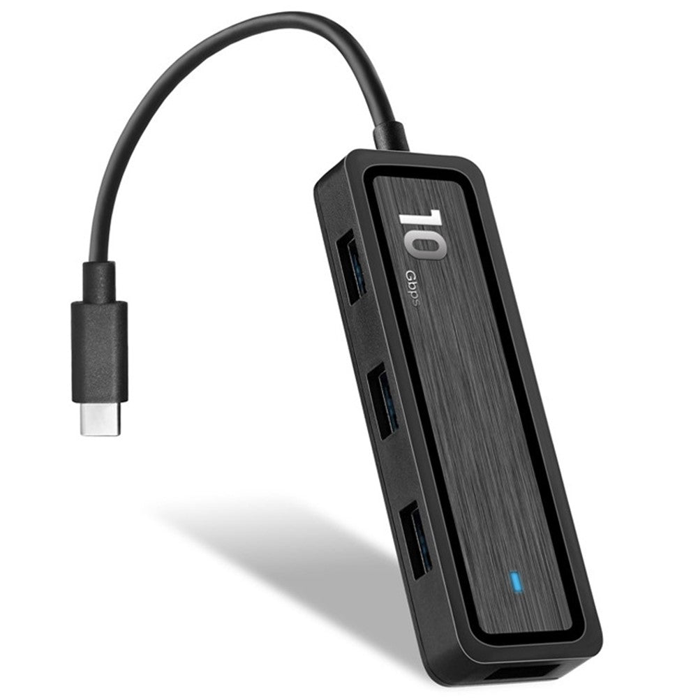 HU-002 Type C Hub Adapter 10Gbps High Speed Transmission Converter to 4xUSB 3.2 Ports and 2 Card Reader Slots Suitable for Computers Laptops