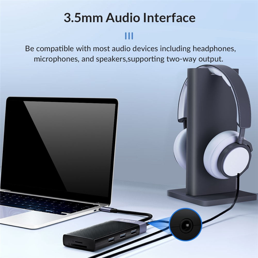 ORICO MDK-10P 10 in 1 Type C USB 3.0 HUB Dock Station to HD-compatible RJ45 PD SD Reader Charger Power Adapter for Laptop MacBook Pro Splitter