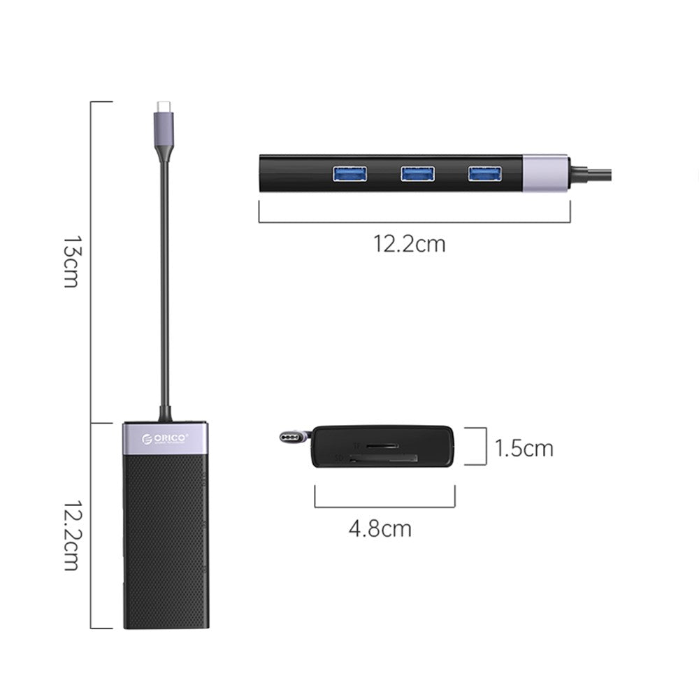 ORICO MDK-10P 10 in 1 Type C USB 3.0 HUB Dock Station to HD-compatible RJ45 PD SD Reader Charger Power Adapter for Laptop MacBook Pro Splitter
