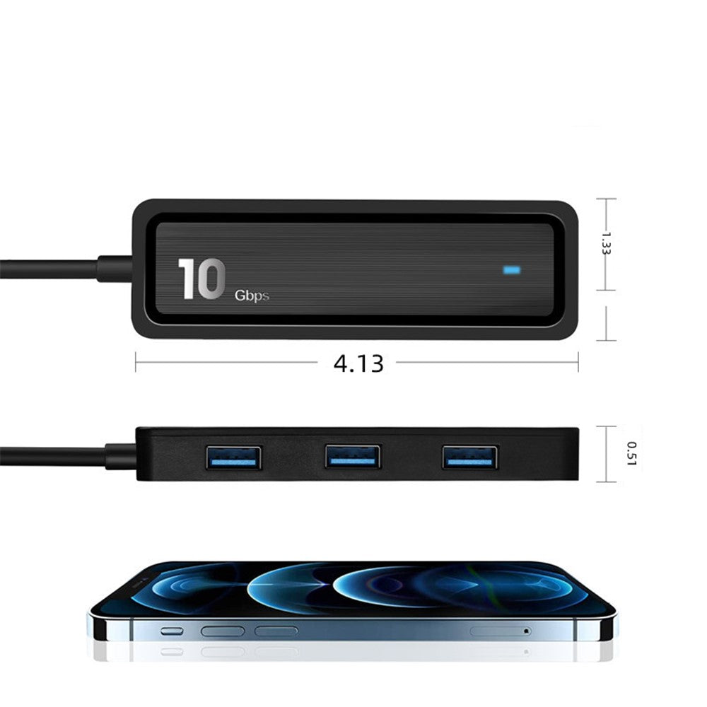 USB 3.0 HUB Expander with 4xUSB 3.2 + 2xCard Reader Slots for SD and TF Card Support 10Gbps Fast Data Transfer