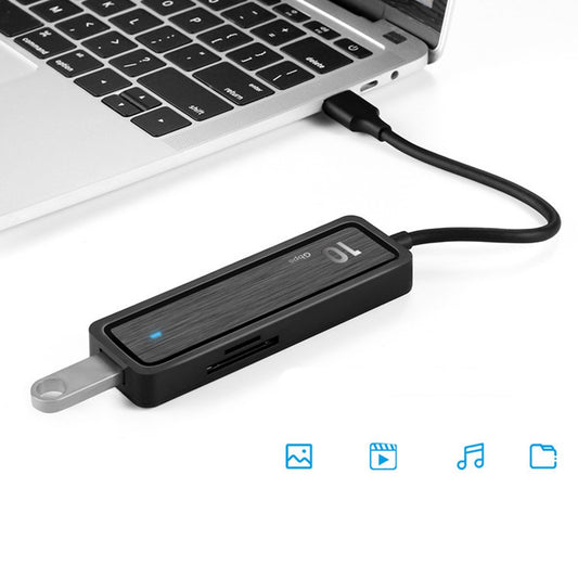 USB 3.0 HUB Expander with 4xUSB 3.2 + 2xCard Reader Slots for SD and TF Card Support 10Gbps Fast Data Transfer