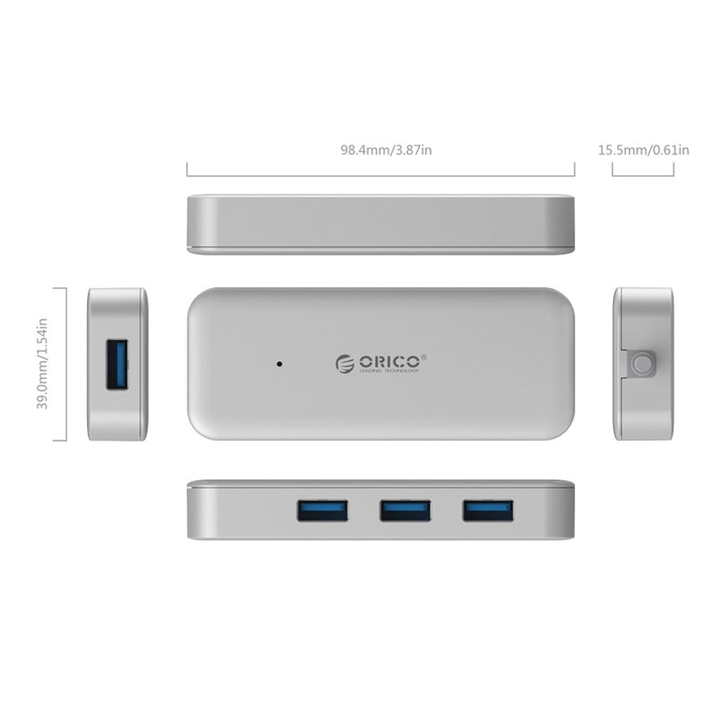 ORICO TC4U-U3 Type-C to USB-A Hub 4-Ports USB3.0 Hub Adapter 5Gbps High-Speed Transmission Converter with OTG Function