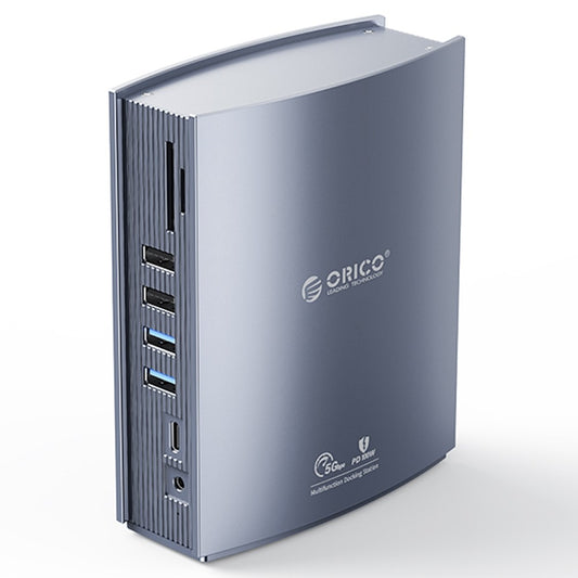 ORICO CDH-15N 15-in-1 Type-C Docking Station Multifunctional Aluminum Alloy USB-C Hub with HD / RJ45 / Audio / PD 100W Output Interfaces