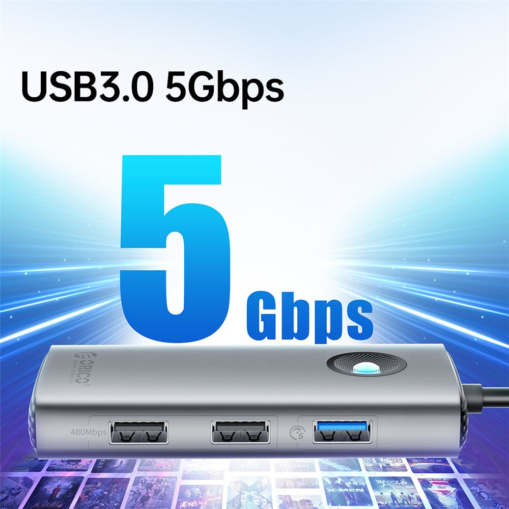 ORICO PW11-5P 5 in 1 Docking Station 4K Video PD 60W Charging Multifunctional Type-C Hub