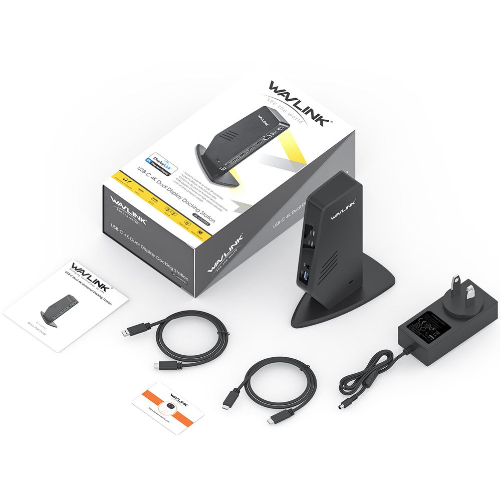 WAVLINK WL-UG69DK5 USB 3.0 Docking Station Laptop Dual 5K / 4K 60Hz Monitor Adapter
