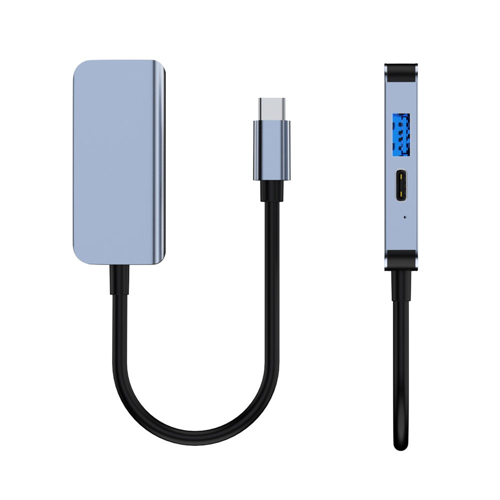 2122 Laptop Expansion Type-C to USB3.0+HD+PD Hub Splitter Multi-Functional Docking Station