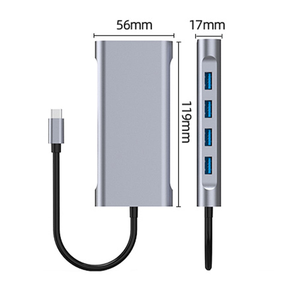 2110 11-in-1 Type-C Docking Station 4K*2K@30Hz Multi-Port Hub USB Data Reading Card Slots Adapter