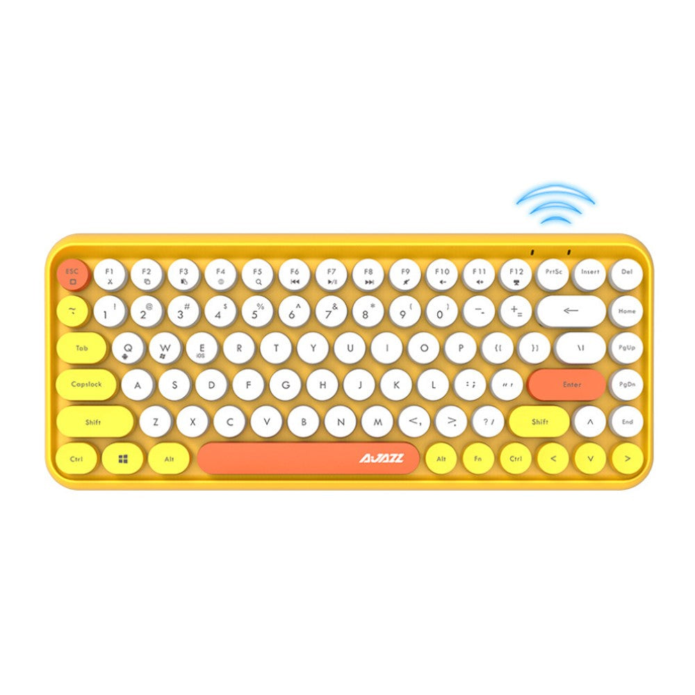 AJAZZ 308I Wireless Bluetooth-compatible Keyboard Mini Portable 84-Key Keyboard