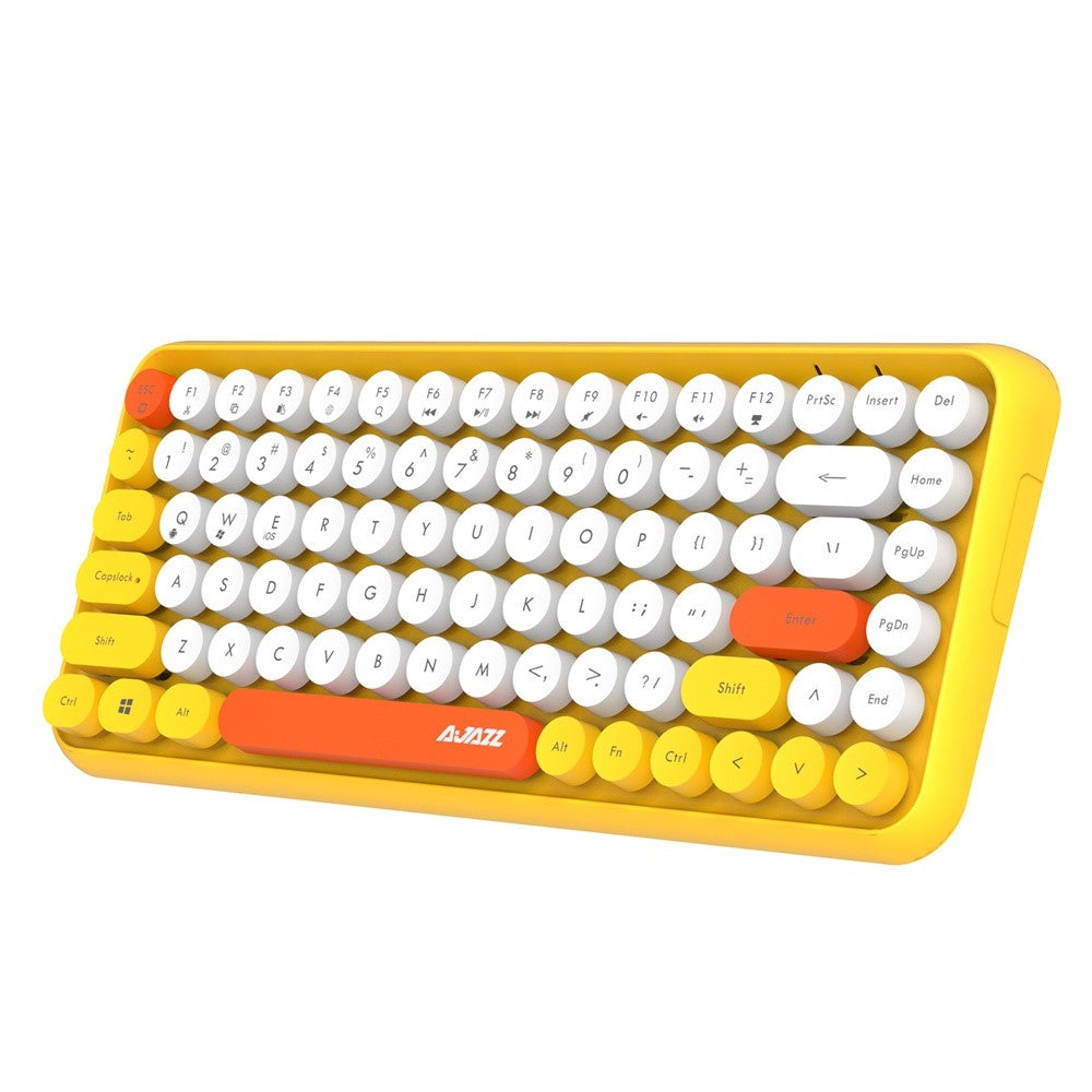 AJAZZ 308I Wireless Bluetooth-compatible Keyboard Mini Portable 84-Key Keyboard