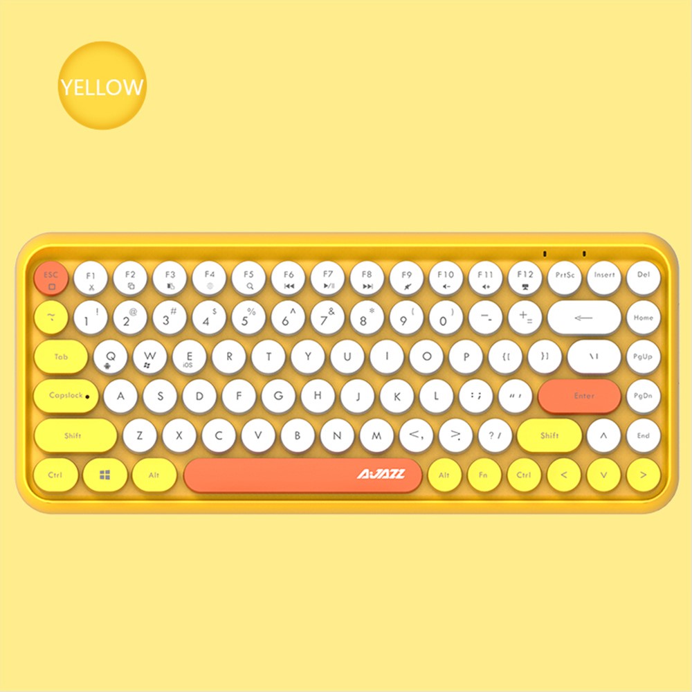 AJAZZ 308I Wireless Bluetooth-compatible Keyboard Mini Portable 84-Key Keyboard