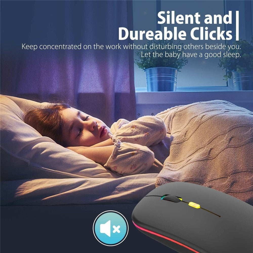 RGB-030 RGB Colorful Backlight 10-inch Wireless Bluetooth-compatible Keyboard Mouse Set