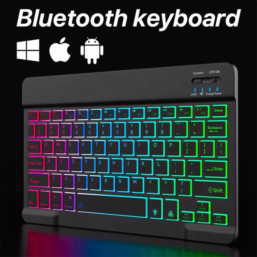 RGB-030 RGB Colorful Backlight 10-inch Wireless Bluetooth-compatible Keyboard