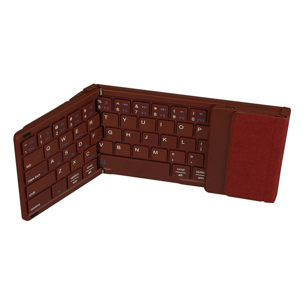 B077T Portable Foldable Wireless Bluetooth-compatible Keyboard with Touchpad Numeric Function