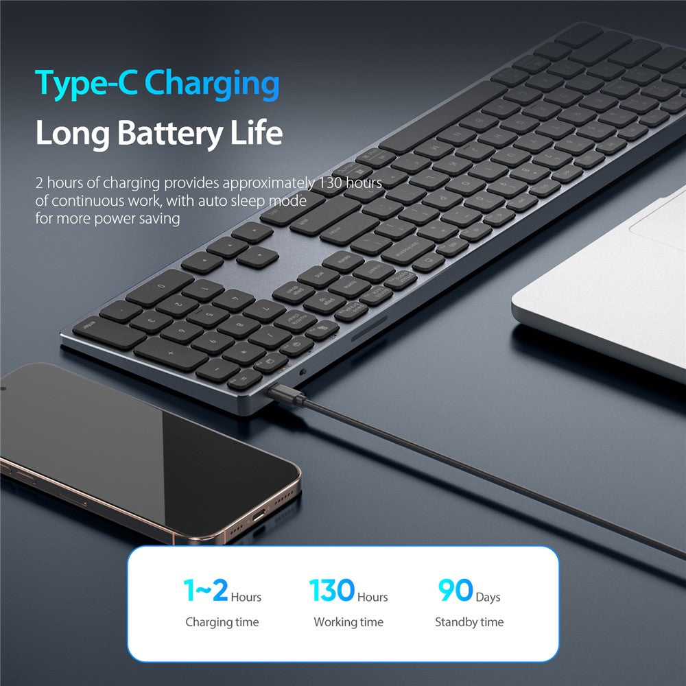 Wireless Keyboard Wireless Keyboard DUX DUCIS LK Series Mute Keyboard for Laptops/Tablets/Phones