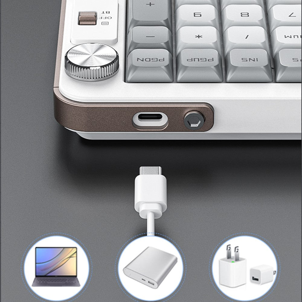 IMICE AN-800 99 Keys 2.4G + Bluetooth-compatible Wireless Keyboard Scissor Switch Rechargeable Keyboard