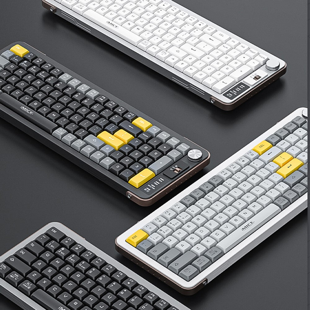 IMICE AN-800 99 Keys 2.4G + Bluetooth-compatible Wireless Keyboard Scissor Switch Rechargeable Keyboard